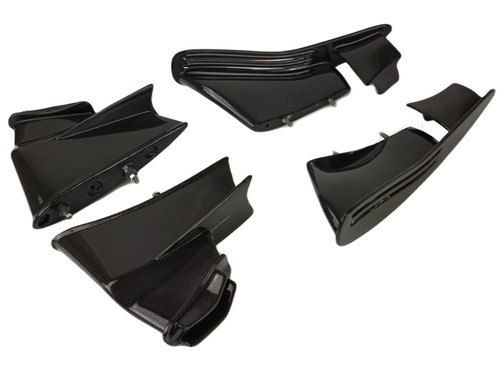 Winglets in Glossy Plain Weave 100% Carbon Fiber for Ducati Panigale Superleggera V4