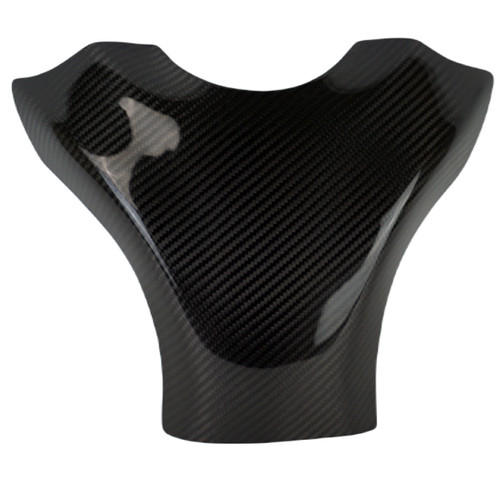 Tank Pad in Glossy Twill Weave Carbon Fiber for Kawasaki ZX6R 2019+