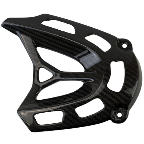 Sprocket Cover in Glossy Twill Weave Carbon Fiber for Triumph Scrambler 1200 XC, XE 2019+