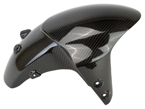 Front Fender in Glossy Twill Weave Carbon Fiber for Yamaha MT-09 2021+, XSR900 2022+, R9 2025+, Tracer 9 GT 2025+