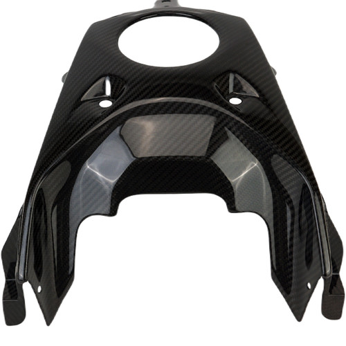 Front Tank Cover in Glossy Twill Weave Carbon Fiber for Yamaha MT-07 2021+