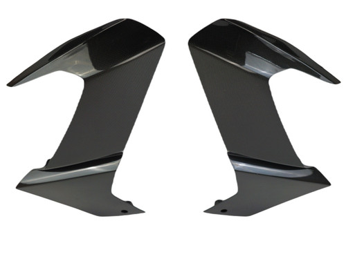 Lateral Wing Fairings in Glossy Plain Weave Carbon Fiber for Aprilia RS660 2020-2024