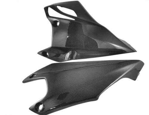 Belly Pan in Carbon for Kawasaki Z 1000 2010-2013 in Glossy Plain Weave Carbon Fiber