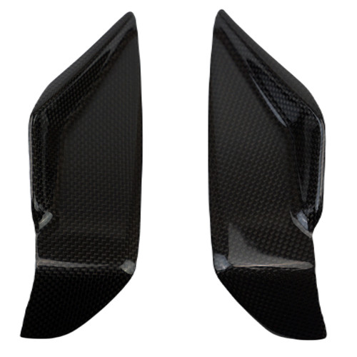 Air Intake Infills in Glossy Plain Weave Carbon Fiber for Triumph Speed Triple 1200