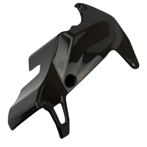 Sprocket Cover in Glossy Plain Weave Carbon Fiber for Ducati Streetfighter V2