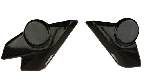 Small Frame Covers in Glossy Plain Weave Carbon Fiber for Ducati Multistrada V4

