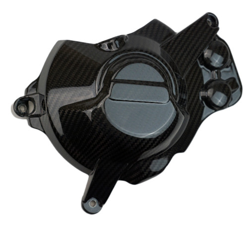 Set of Engine Covers in Glossy Twill Weave Carbon Fiber for Honda CBR1000RR 2012-2016