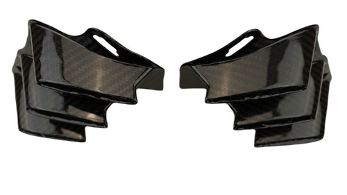 Inner Winglets in Glossy Twill Weave Carbon Fiber for Honda CBR1000RR-R, SP, FIREBLADE 2020-2023