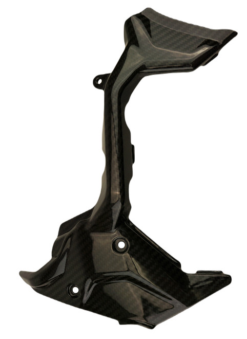 Sprocket Cover in Glossy Twill Weave Carbon Fiber for Ducati Multistrada V4