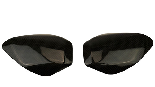 Small Tank Guards in Glossy Plain Weave Carbon Fiber for Ducati Streetfighter V4, Panigale V4