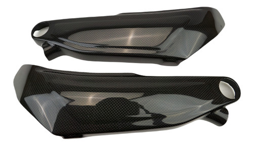 Frame Covers - Short Version in Glossy Plain Weave Carbon Fiber for Ducati Panigale V4