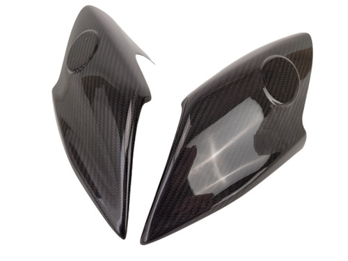 Air Intake Covers in Glossy Twill Weave Carbon Fiber for Yamaha MT-09 2021+