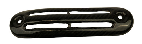 Exhaust Cover in Glossy Twill Weave Carbon Fiber for Yamaha Tenere 700

