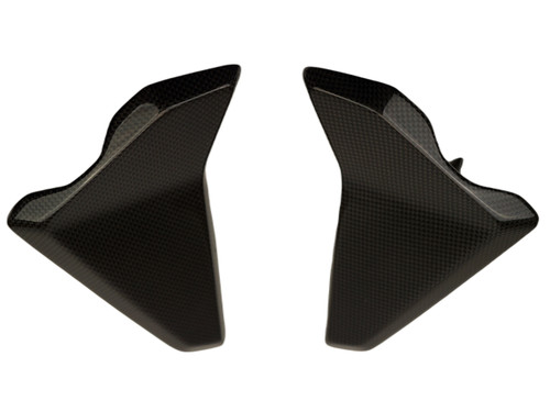 Radiator Covers in Glossy Plain Weave Carbon Fiber for Triumph Street Triple 765 R,S 2023+