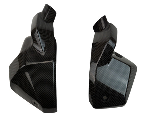 Spark Plug Covers in Glossy Plain Weave Carbon Fiber for BMW R1300GS