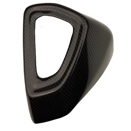 Exhaust Cap in Glossy Plain Weave Carbon Fiber for Triumph Street Triple 765 R,S 2023+

