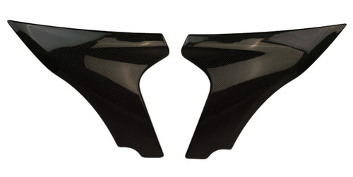Front Fairing Lowers in 100% Carbon Fiber for Harley-Davidson Road Glide 2024+ shown in Glossy Plain Weave