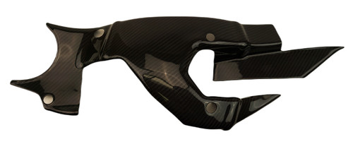  Swingarm Cover in Glossy Twill Weave Carbon Fiber for Kawasaki H2