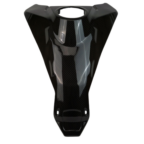 Tank Cover in Glossy Twill Weave Carbon Fiber for KTM 1290 Super Adventure 2024+
