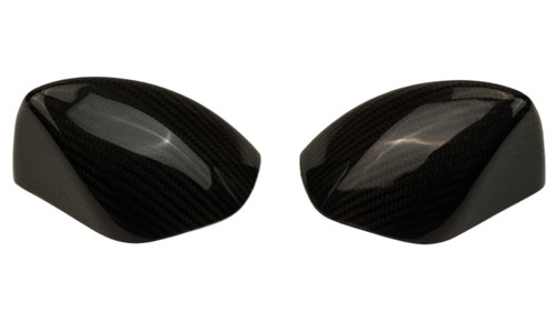 Mirror Covers in Glossy Twill Weave Carbon Fiber for Suzuki GSX1300 R Hayabusa 2021+

