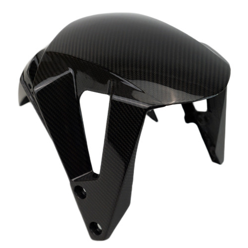 Front Fender in Glossy Twill Weave Carbon Fiber for Suzuki GSX-8R, GSX-8S