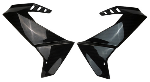 Large Side Panels in Glossy Twill Weave Carbon Fiber for Aprilia RS457

