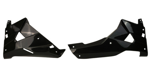 Belly Pan in Glossy Twill Weave Carbon Fiber for Aprilia RS457

