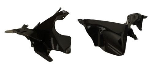 Inner Fairings in Glossy Plain Weave Carbon Fiber for Ducati Panigale V2 2025+