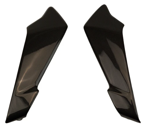 Belly Panels Leading Edge in Glossy Plain Weave Carbon Fiber for Ducati Streetfighter V2 2025+

