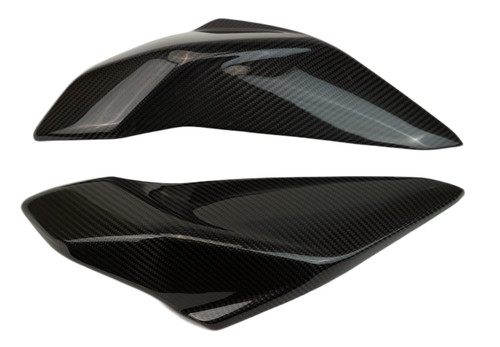 Upper Side Fairings in Glossy Twill Weave Carbon Fiber for Ducati Streetfighter V2 2025+ 


