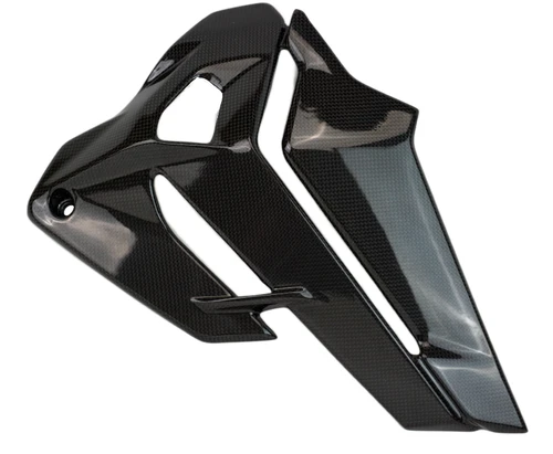Right Side of Belly Panels in Glossy Plain Weave Carbon Fiber for Ducati Streetfighter V4 2025+