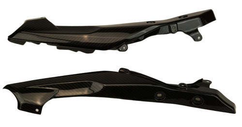 Subframe Covers in Glossy Twill Weave Carbon Fiber for Yamaha MT-10 2025+

