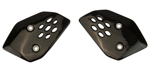 Heel Plates in Glossy Twill Weave Carbon Fiber for Yamaha MT-07 2025+ 

