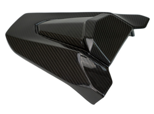 Rear Seat Cover in Glossy Twill Weave Carbon Fiber for Honda CBR650R 2024+



