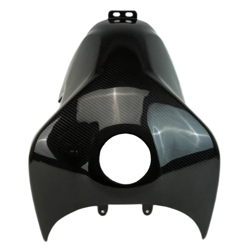 Large Tank Cover in Glossy Twill Weave Carbon Fiber for Yamaha MT-09 2021-2023

