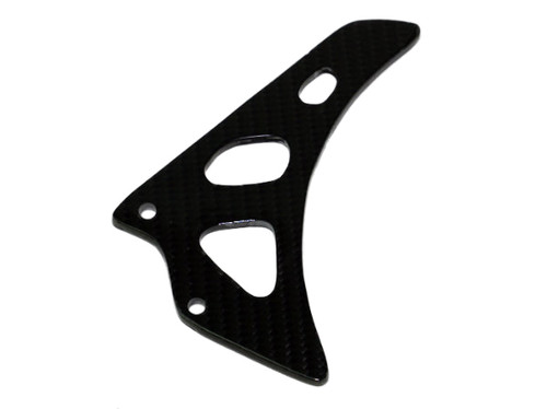 Lower Chain Guard in Glossy Twill Weave Carbon Fiber for Triumph Speed Triple 1050 2011-2015