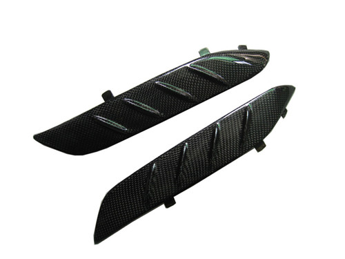 Glossy Plain Weave Carbon Fiber Front Fenderserts for Kawasaki ZX14/ZZR1400 2012+