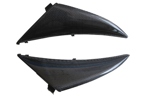 Front Fairing Side Panels in Glossy Plain Weave Carbon Fiber for Yamaha R1 09-11