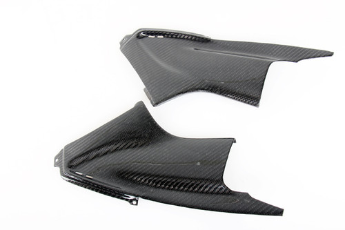 Air Duct Covers Fiber for Yamaha R6 03-05 in Glossy Twill Weave Carbon Fiber