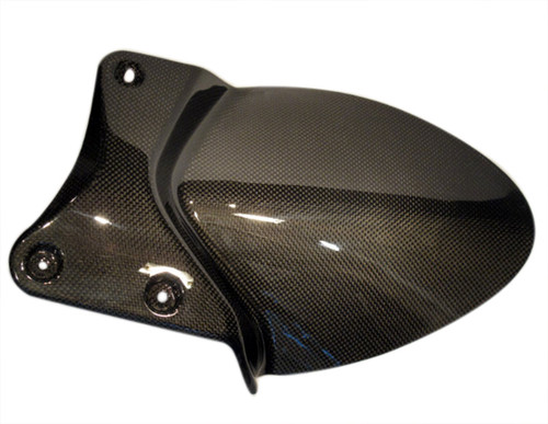 Rear Hugger (Style 2) in Glossy Plain Weave Carbon Fiber for Triumph Daytona 675 2006-2012