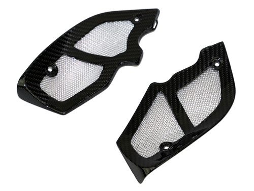 Front Air Duct Grills in Glossy Twill Weave Carbon Fiber for Honda CB1000R