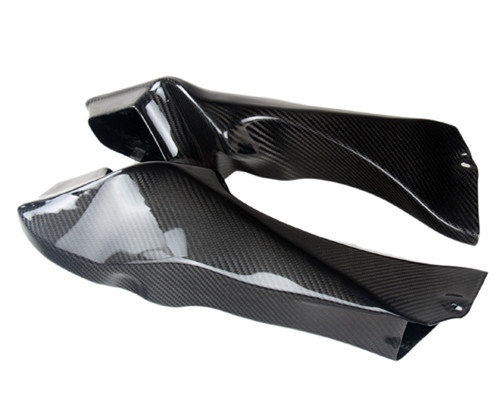 Air Ducts without Indicator Holes in Glossy Twill Weave Carbon Fiber for Ducati 748, 916, 996, 998