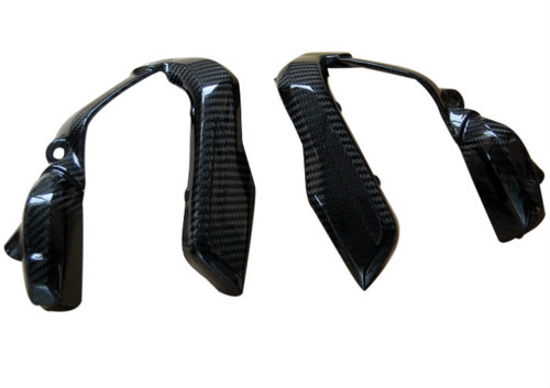 Cylinder Guards in Glossy Twill Weave Carbon Fiber for BMW R1200GS