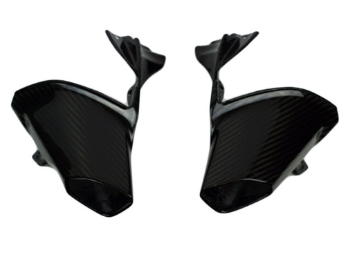 Air Vents Ducts in Glossy Twill Weave Carbon Fiber for BMW R1200R 2015+