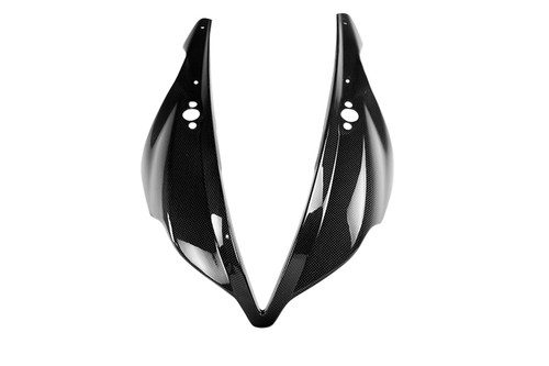 Upper Front Fairing in Glossy Plain Weave Carbon Fiber for Triumph Daytona 675 2013+