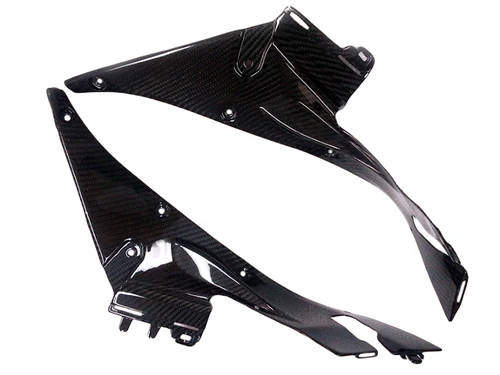 Side Middle Inner Fairings in Glossy Twill Weave Carbon Fiber for Honda CBR600RR 2013-2020