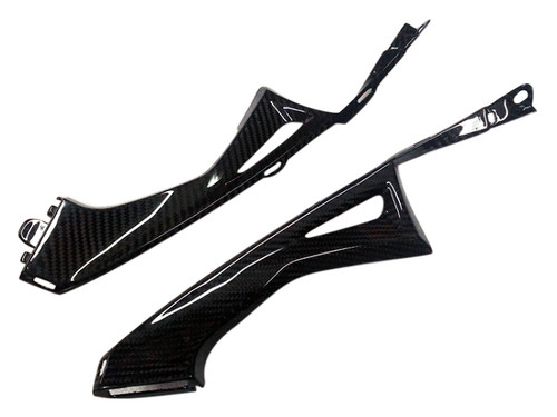 Side Lower Inner Covers in Glossy Twill Weave Carbon Fiber for Honda CBR600RR 2013+