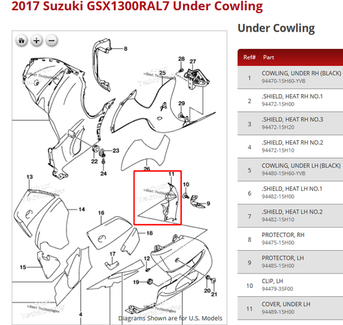 (Discontinued) Small Cover in Carbon with Fiberglass for Suzuki GSX1300 R Hayabusa 2008-2017