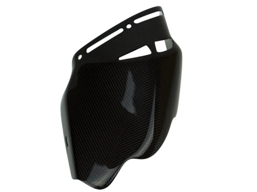 Exhaust Heat Guard (Heat Foil Inside) in Glossy Plain Weave Carbon Fiber for Ducati Multistrada 1200