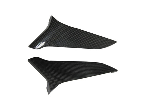Knee Fairingserts/ Pair for BMW K1300S in Glossy Plain Weave Carbon Fiber